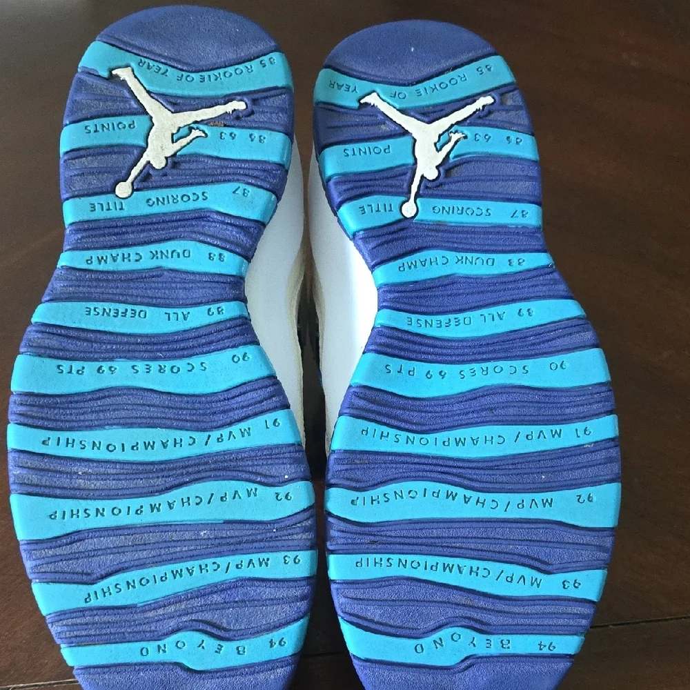 (J46) Mens Air Jordan Sneakers Retro 10 (2016) Sz 9 - Picture 7 of 10